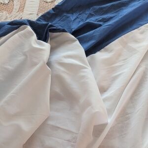 Chic Blue and White bed skirt